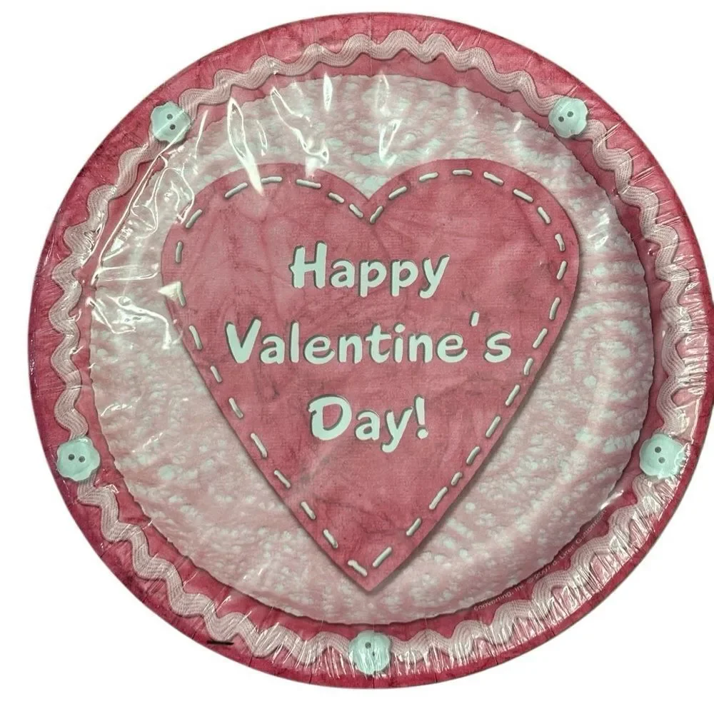 New Valentines Craft100% Recycled 9” Dinner Paper Plates or Lunch Plates are 7”
